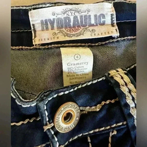 Women's Sz 4 Hydraulic Denim Jean Capri's Country Western Apparel - Picture 4 of 5